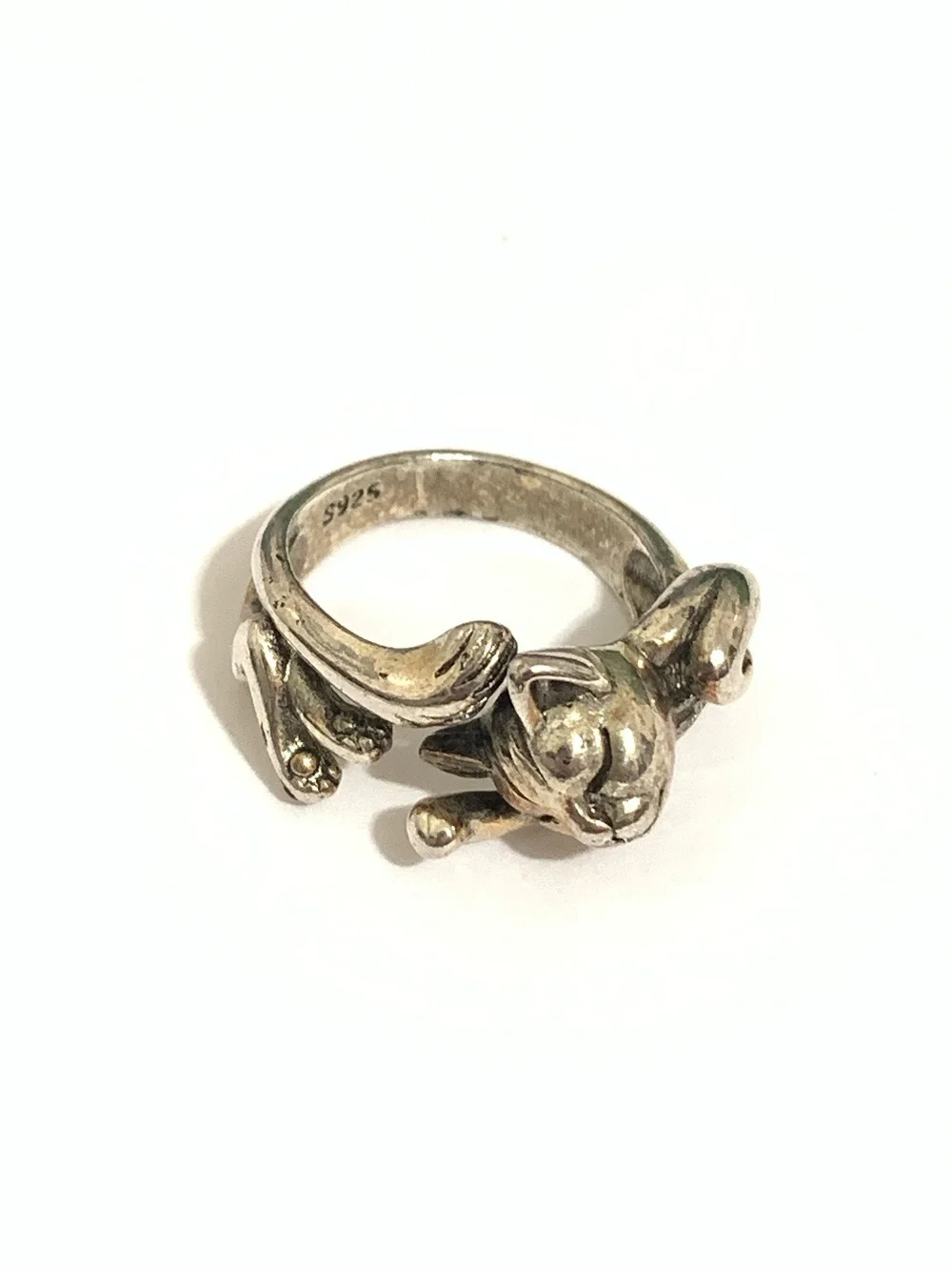 Cat Wrap Ring - Silver Animal Motif